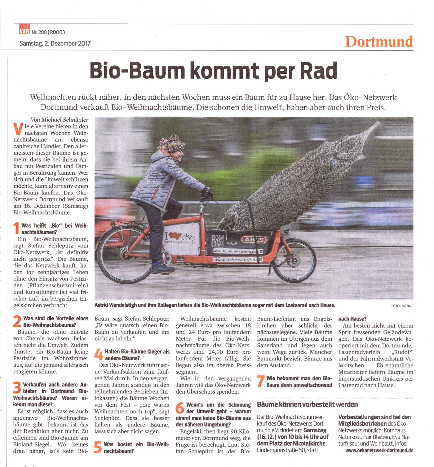 Zeitungsartikel Bio-Baum