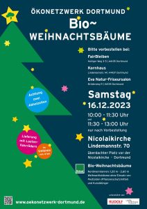 plakat Bioweihnachtsbaum Verkauf 2023